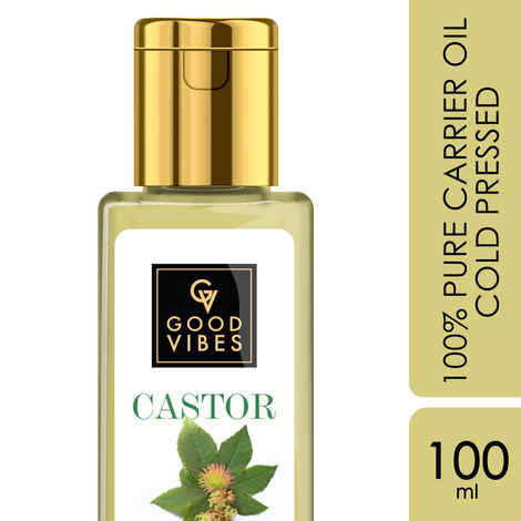 Buy Good Vibes Castor 100% Pure Cold Pressed Oil For Hair & Skin | Moisturizing, Hair Growth | No Parabens, No Sulphates, No Mineral Oil (100 ml) - Purplle