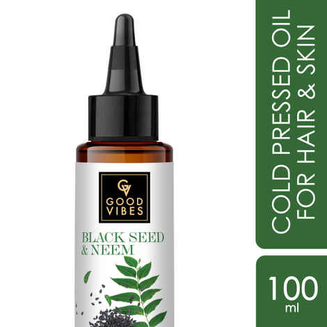 Buy Good Vibes Blackseed And Neem Cold Pressed Oil For Hair & Skin (100ml) - Purplle