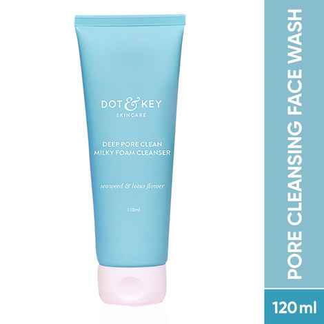 Buy Dot & Key Deep Pore Clean Milky Foam Cleanser (120 ml) - Purplle