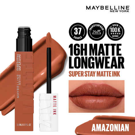 Buy Maybelline New York Super Stay Matte Ink Liquid Lipstick - Amazonian 70 (5 ml) - Purplle
