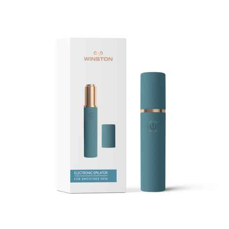 WINSTON Rechargeable Battery Operated Women Epilator/Trimmer for gentle Upper Lip, Chin, Eyebrow, Face hair removal at home for ladies (Green) - WE-101