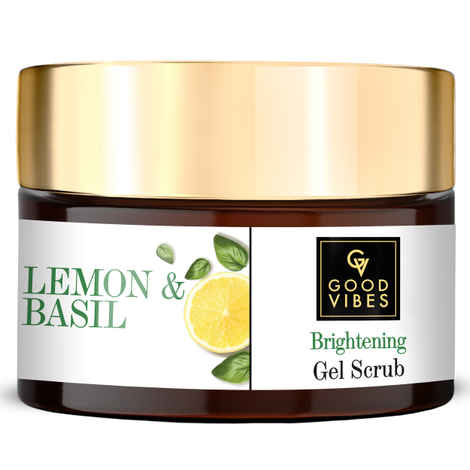 Buy Good Vibes Brightening Gel Scrub - Lemon & Basil (50 g) - Purplle