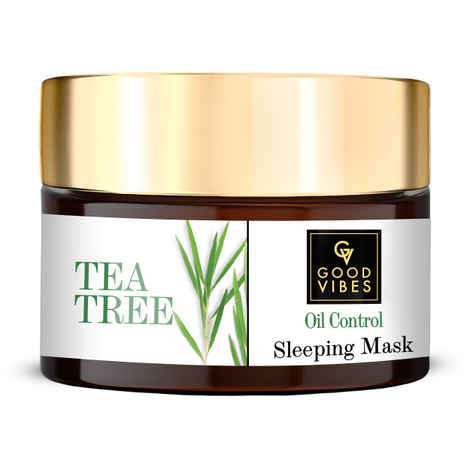 Buy Good Vibes Tea Tree Oil Control Sleeping Mask (50 g) - Purplle