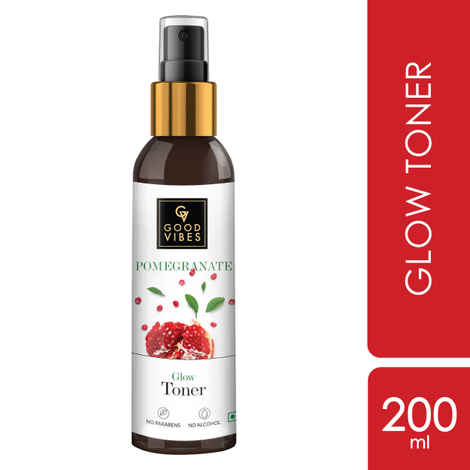 Buy Good Vibes Pomegranate Glow Toner | Rejuvenating, Hydrating | With Honey | No Parabens, No Alcohol, No Sulphates, No Animal Testing (200 ml) - Purplle