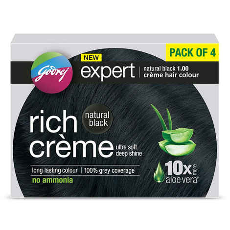 Buy Godrej Expert Creme Natural Black - Pack of 4 - Purplle