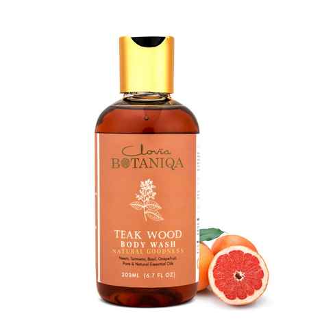 Buy Clovia Botaniqa Teak Wood Body Wash with Grapefruit & Basil Natural Ayurvedic Back Acne - 200ml - Purplle