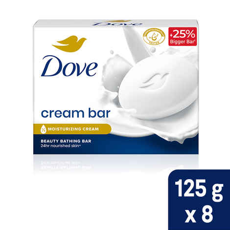 Buy Dove Cream Beauty Bathing Bar 100 g, (Pack of 8) - Purplle