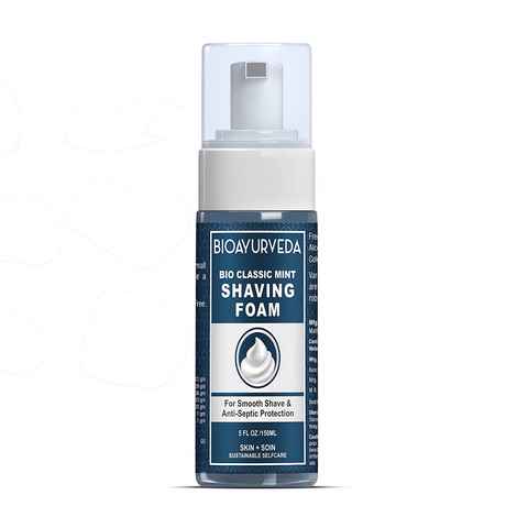 BIOAYURVEDA Bio Classic Mint Smooth Shaving Foam For Men - 150 ml