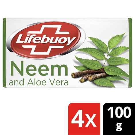 Buy Lifebuoy Neem & Aloe Vera 100% Skin Protection Soap, 100 g (Pack of 4) - Purplle