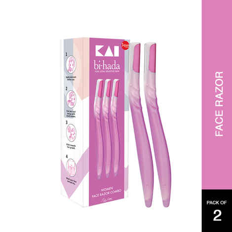 Buy Kai Bi-Hada Face Razor-Pink ( New Pack) - Purplle