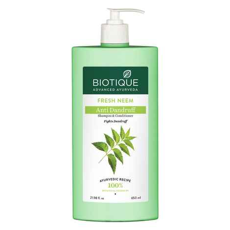 Buy Biotique Fresh Neem Anti-Dandruff Shampoo & Conditioner (650 ml) - Purplle