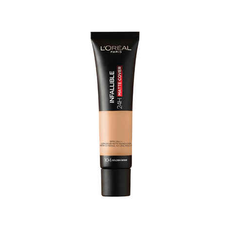 Buy L'Oreal Paris Infallible 24H Matte Cover Liquid Foundation, 104 Golden Beige (35 ml) - Purplle