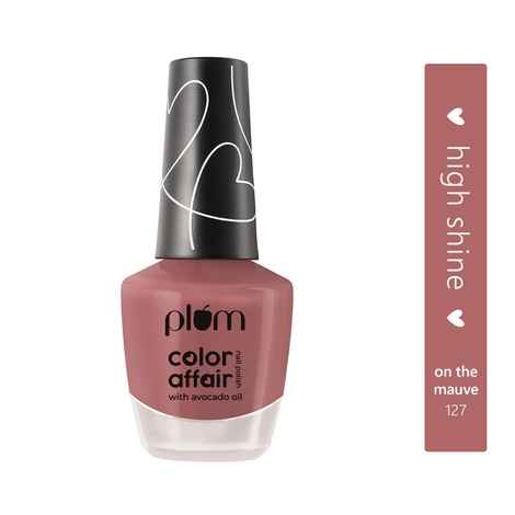 Buy Plum Color Affair Nail Polish - On The Mauve - 127 | 7-Free Formula | High Shine & Plump Finish | 100% Vegan & Cruelty Free - Purplle