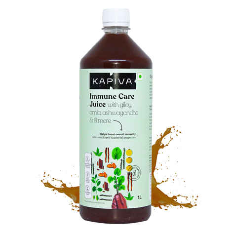 Buy Kapiva Immune Care Juice 1L | Enriched With Amla, Giloy, Tulsi, Ashwagandha, And 7 More Herbs | Natural Immunity Booster - Purplle