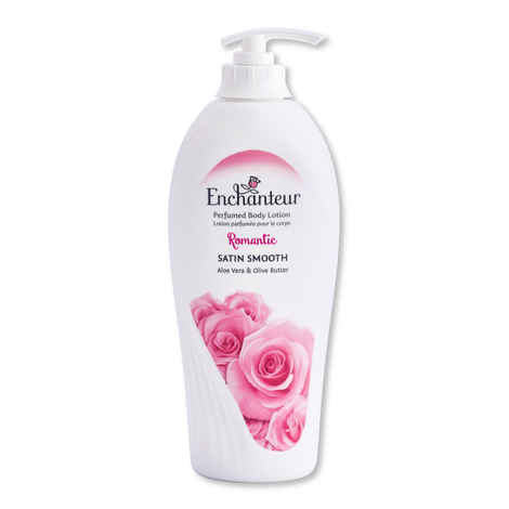 Buy Enchanteur Romantic Perfumed Body Lotion, 500 ml, with Aloe Vera & Olive Butter for Silky Smooth Skin - Purplle