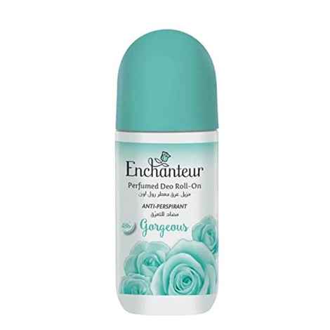 Enchanteur Gorgerous Roll-On Deodorant for Women, 50ml with Roses, Muguets & Cedarwood Extracts
