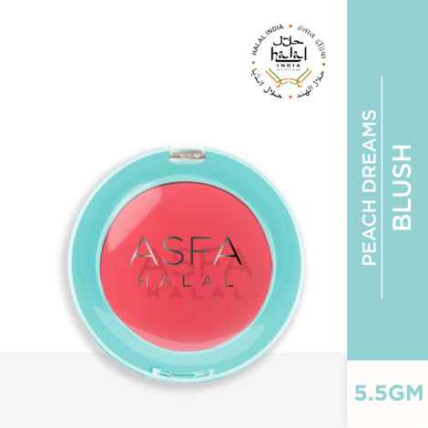 Buy Asfa Halal Peach Dreams Blush (5.5 gm) - Purplle