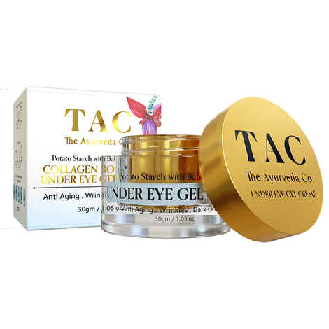 Buy TAC - The Ayurveda Co. Under Eye Cream for Dark Circles & Collagen Boosting with Babchi, Natural Retinol & Hyaluronic Acid Gel Creme for Anti Ageing & Wrinkles, Paraben Free, 30gm - Purplle