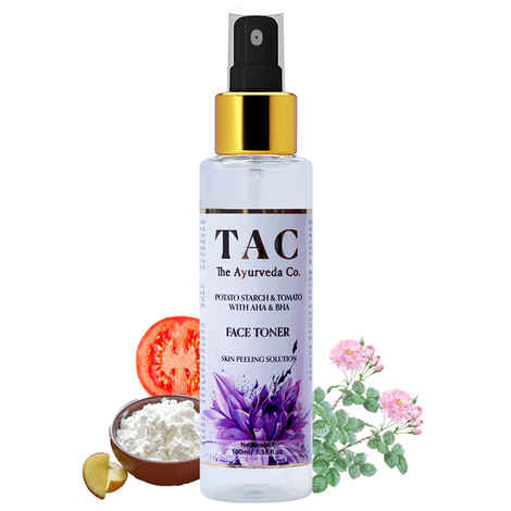Buy TAC - The Ayurveda Co. Face Toner with Salicylic Acid, AHA & BHA for Skin Exfoliation,100ml/ 3.38 fl. oz - Purplle