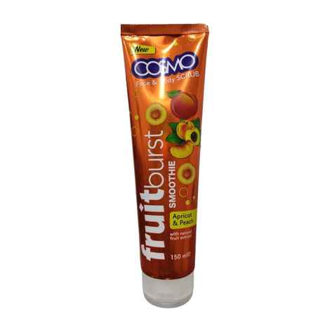 Cosmo Fruit Burst Scrub Tube Apricot & Peach Face & Body Scrub (150 ml)