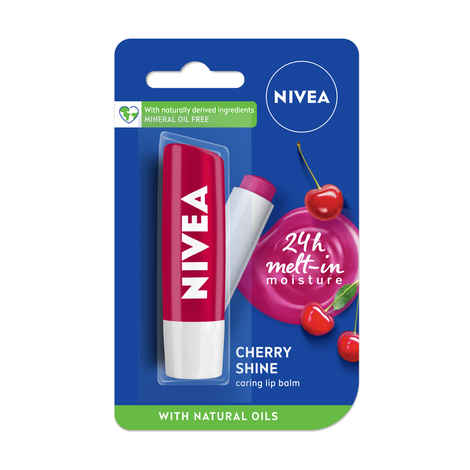 Buy NIVEA Lip Balm Fruity Cherry Shine 4.8g - Purplle