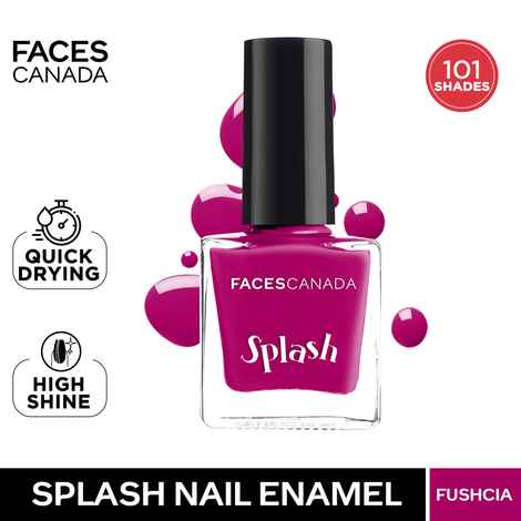 Buy FACES CANADA Ultime Pro Splash Nail Enamel - Fushcia 131 (8ml) | Quick Drying | Glossy Finish | Long Lasting | No Chip Formula | High Shine Nail Polish For Women | No Harmful Chemicals - Purplle