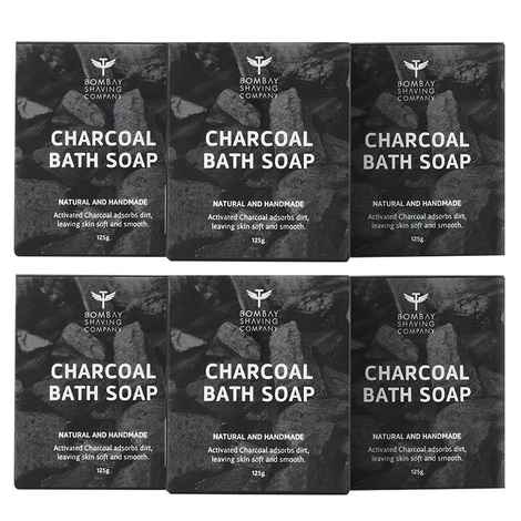 Buy Bombay Shaving Company Charcoal Bath Soap, (6 x 125 g) | For Deep Clean and Anti-pollution Effect - Purplle