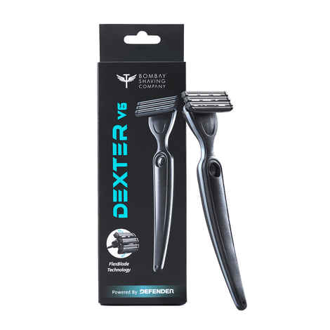 Buy Bombay Shaving Company Defender For Him Dexter V6 Razor | With Flexblade Technology | Anti-friction Gliding Strips - Purplle