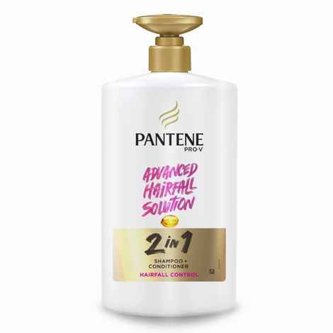 Buy Pantene 2 in 1 Hairfall Control Shampoo + Conditioner (1 L) - Purplle