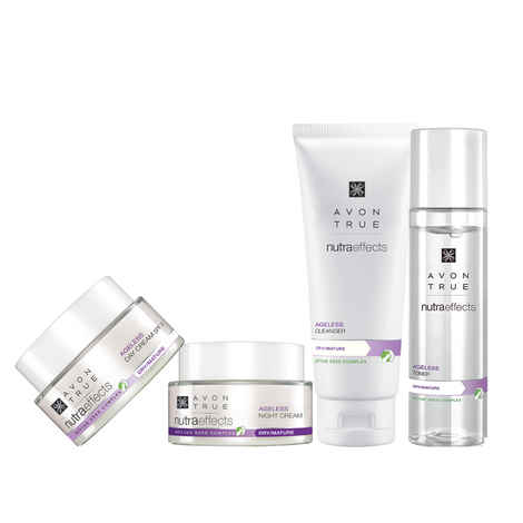 Buy Avon True Nutraeffects Ageless Combo (Toner+Cleanser+Day & Night Cream) - Purplle
