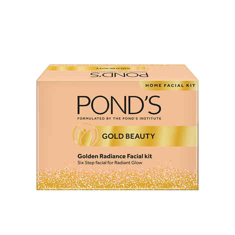 Buy Pond’s Golden Radiance Facial Kit, Just 6 Easy Steps, 80 g - Purplle