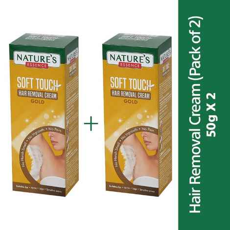 Buy Nature's Essence Soft Touch Hair Removal Cream - Gold, 50 g (Pack of 2) - Purplle