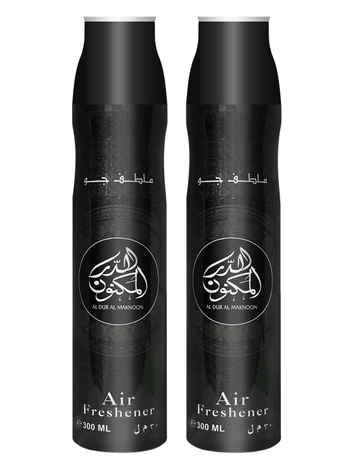 Buy Lattafa Al Dur Al Maknoon Air Freshner, 300ml (Pack of 2) - Purplle
