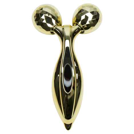 Beautiliss Professional 3D Manual Roller Face body massager - golden