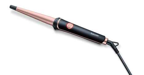 Buy Beurer HT 53 37 Watts Professional Curling Tongs, 13-25 mm with Conical Heating Element for styling soft, Shiny Salon-like Curls, Ceramic Keratin Coating, 3 Years Warranty, Black - Purplle
