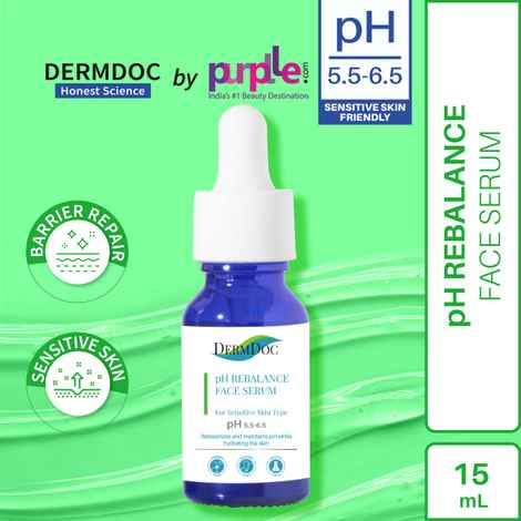 Buy DermDoc by Purplle pH Rebalance Face Serum (15ml) | face serum for sensitive skin | hyaluronic acid serum - Purplle