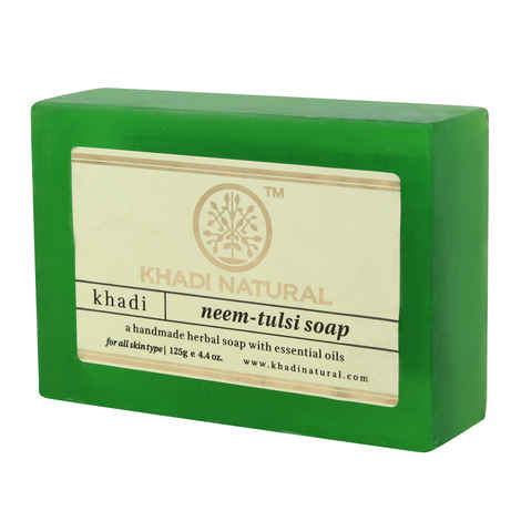 Buy Khadi Natural Ayurvedic Neem-Tulsi Soap (125 g) - Purplle