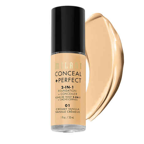 Buy Milani 2-IN-1 Foundation + Concealer 01 Creamy Vanilla (30ml) - Purplle