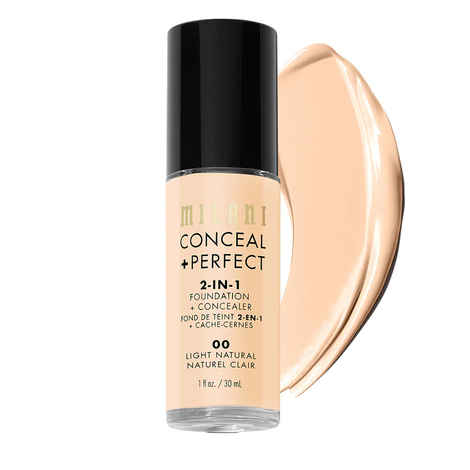 Buy Milani 2-IN-1 Foundation + Concealer 00 Light Natural (30ml) - Purplle