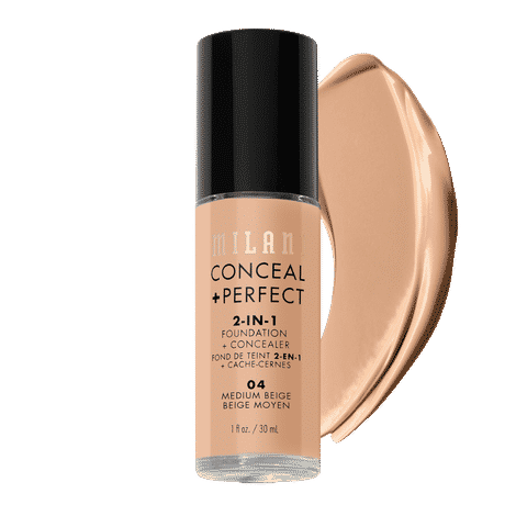 Buy Milani 2-IN-1 Foundation + Concealer 04 Medium Beige (30ml) - Purplle