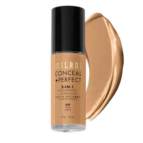 Buy Milani 2-IN-1 Foundation + Concealer 09 TAN (30 ml) - Purplle