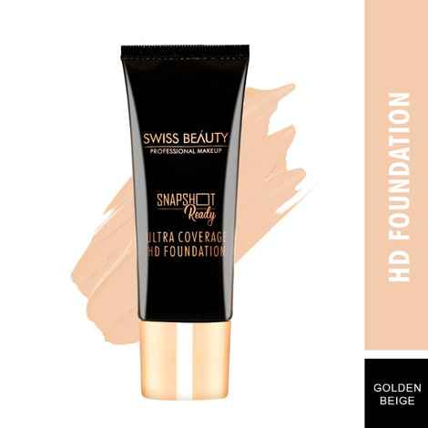 Buy Swiss Beauty Ultra Coverage HD foundation 4 Golden Beige (30 g) - Purplle