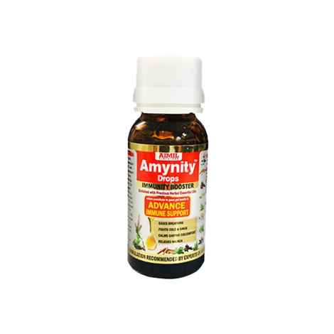 Buy AIMIL Amynity Plus Drops Enriched with Amla, Giloy, Tulsi, Ashwagandha, and 7 more herbs | Natural Immunity Booster, 25 ML (Pack of 1) - Purplle