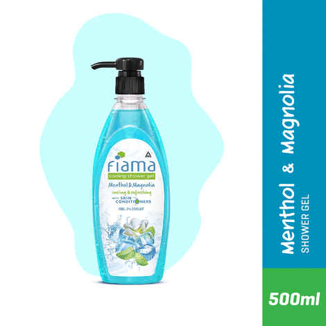 Buy Fiama Cooling Body Wash Shower Gel Menthol & Magnolia, 500ml, Body Wash for Men & Women with Skin Conditioners & Menthol for Icy-Cool & Refreshed Skin - Purplle