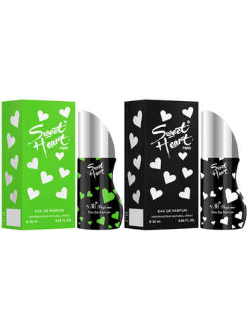 Buy Sweet Heart Green and Black Long Lasting Imported Eau De Perfume, 30ml Each (Pack of 2) - Purplle