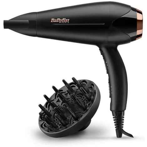 Buy Babyliss Dc Dryer 2200W Black Gold Ionic Diffuser 3 Heat 2 Speed Cool Shot Slim Nozzle - D570DE - Purplle