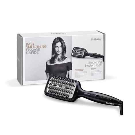 Buy Babyliss Hot Straightening Brush 3D Tech Black -HSB101E. Up to 200C. Heated straightening fins, Flexible taming bristles - Purplle