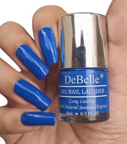 Buy DeBelle Gel Nail Lacquer Creme Velvette Truffle - Sapphire Blue, (8 ml) - Purplle