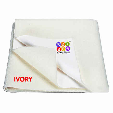 Buy beybee Quick Dry Baby Bed Protector Waterproof Sheet Large and X-Large (X-Large, Ivory) (X-Large (200cm x 140cm), Ivory) - Purplle