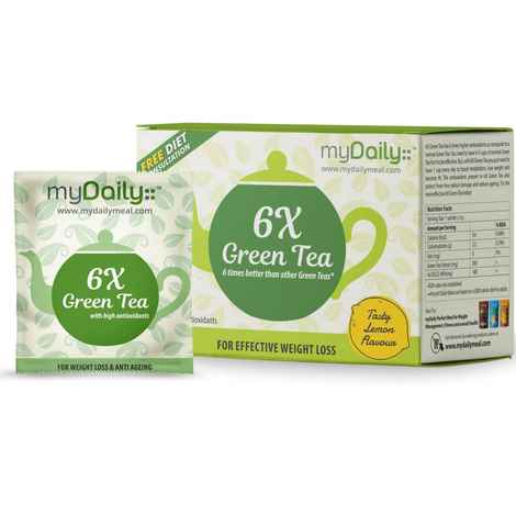 Buy myDaily 6X Green Tea for Weight loss - 6X Higher Antioxidants | Lemon Flavor | 50 Tea Bags - Purplle